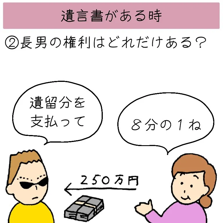 遺言書がある時に、遺留分を請求されると、どうなるでしょうか？