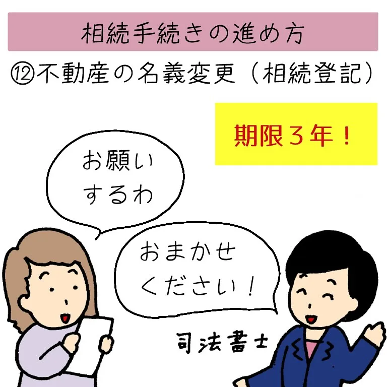 相続手続きの進め方、今回で最終回です！